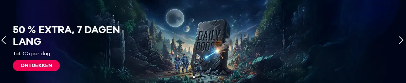 Welkomstbanner van het online casino – openingsbeeld